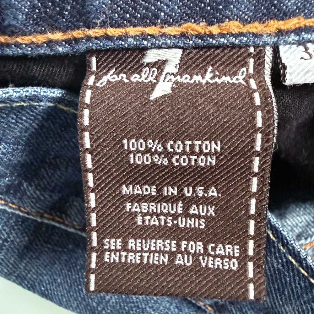 7 For All Mankind Carsen Jeans Mens 36x32 Striaght Leg Blue Denim USA 7FAM - Picture 7 of 16